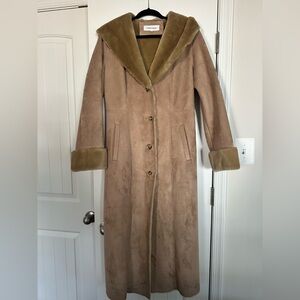Vintage Calvin Klein Brown Faux Suede Jacket